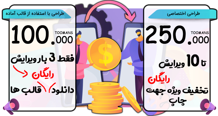 تعرفه طراحی کارت ویزیت